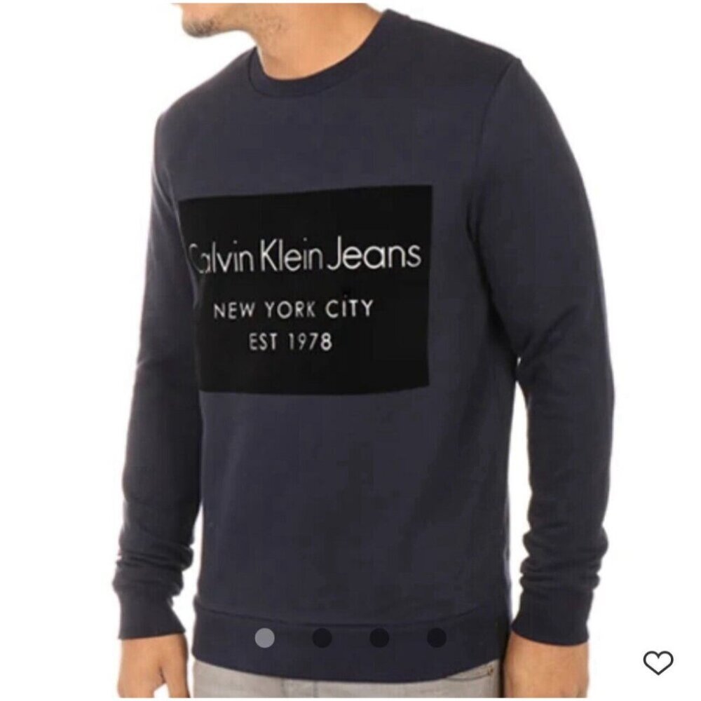 Calvin Klein Jeans Hayto 2‎ Crew Neck Sweatshirt Nightsky Mens XL Extra Large